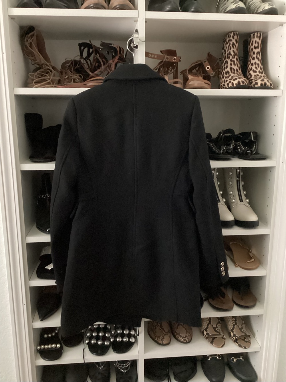Zara Wool Blend Double Breasted Short Coat - Picture 6 of 7